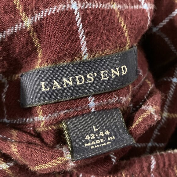 Lands' End 100% Cotton Flannel PJ Set Size L - Picture 8 of 10